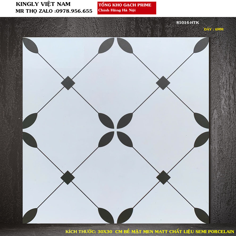 Gạch bông giá rẻ Prime 30x30 cm 81014 Loại 1